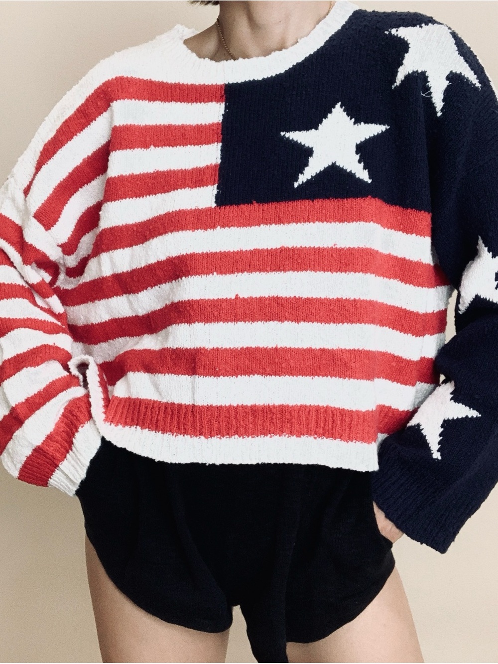 Brand New American Flag sweater XL